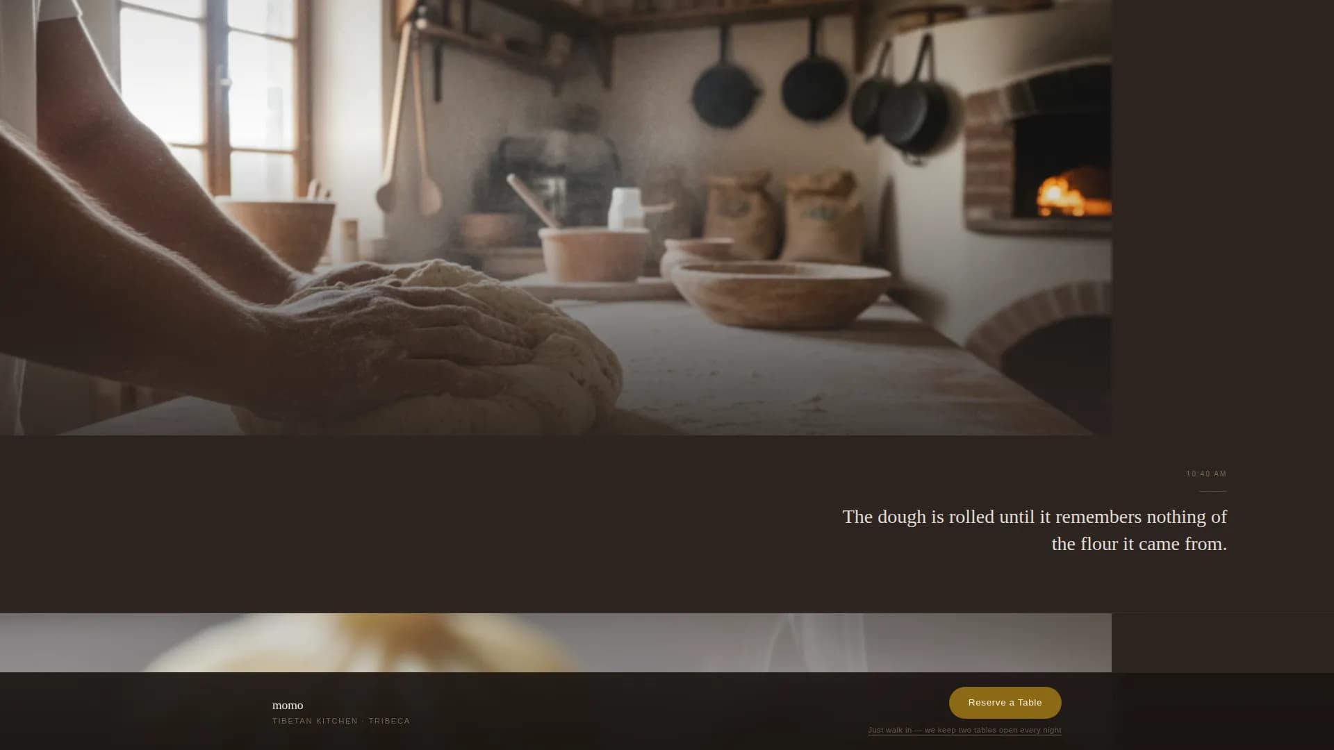 Momo - Artisan Dumpling Restaurant Landing Page Template