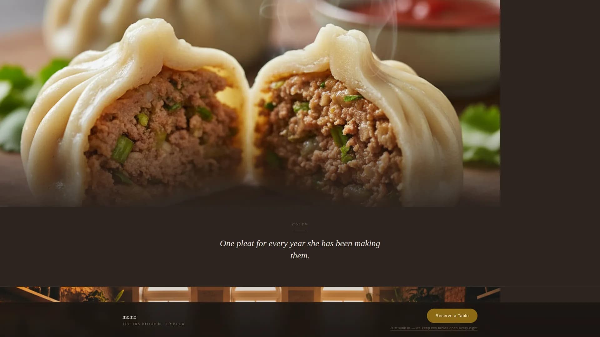 Momo - Artisan Dumpling Restaurant Landing Page Template