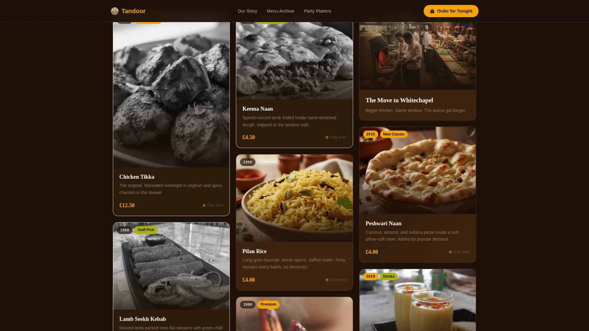Tandoor — Sizzling Tikka Takeaway Landing Page Template