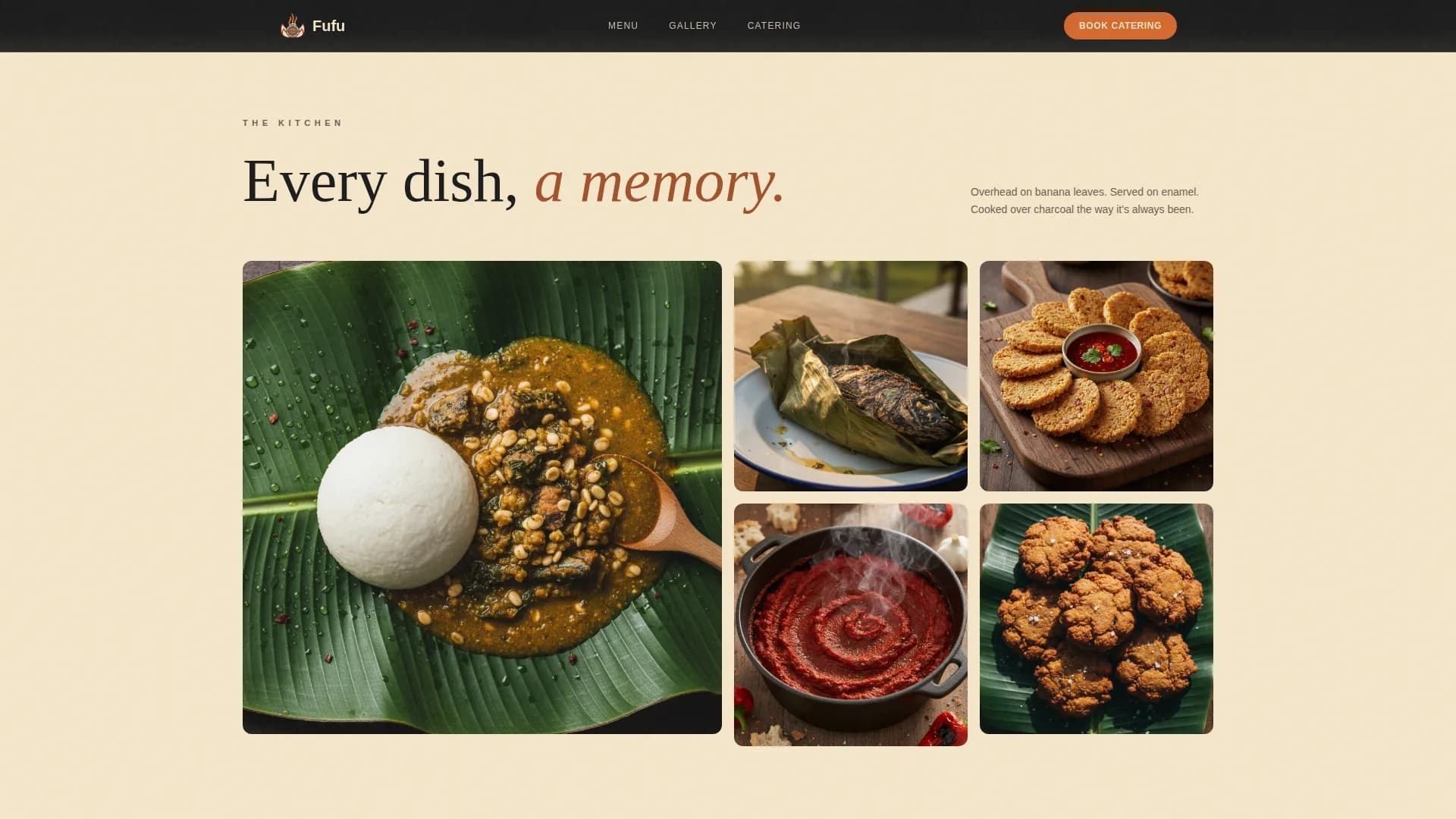 Fufu — Authentic Togolese Food Truck Landing Page Template