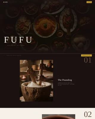 Fufu — Luxe Togolese Dining Landing Page Template
