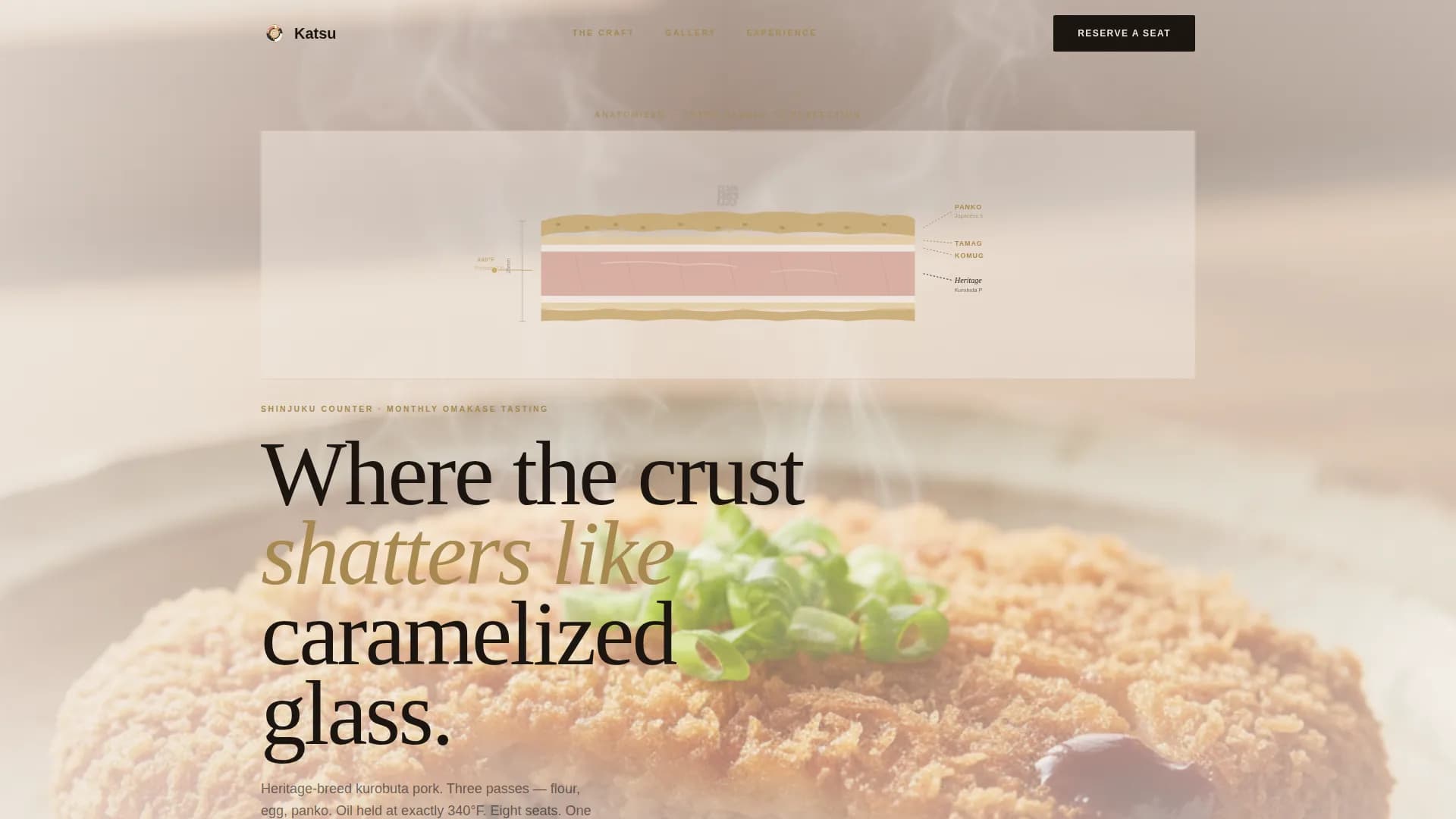 Katsu — Haute Craft Tonkatsu Restaurant Landing Page Template