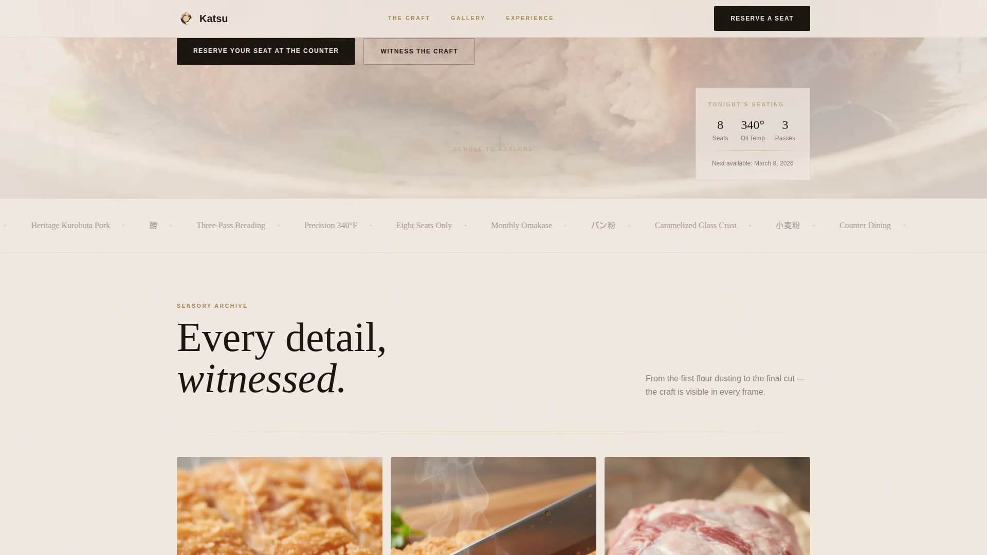 Katsu — Haute Craft Tonkatsu Restaurant Landing Page Template