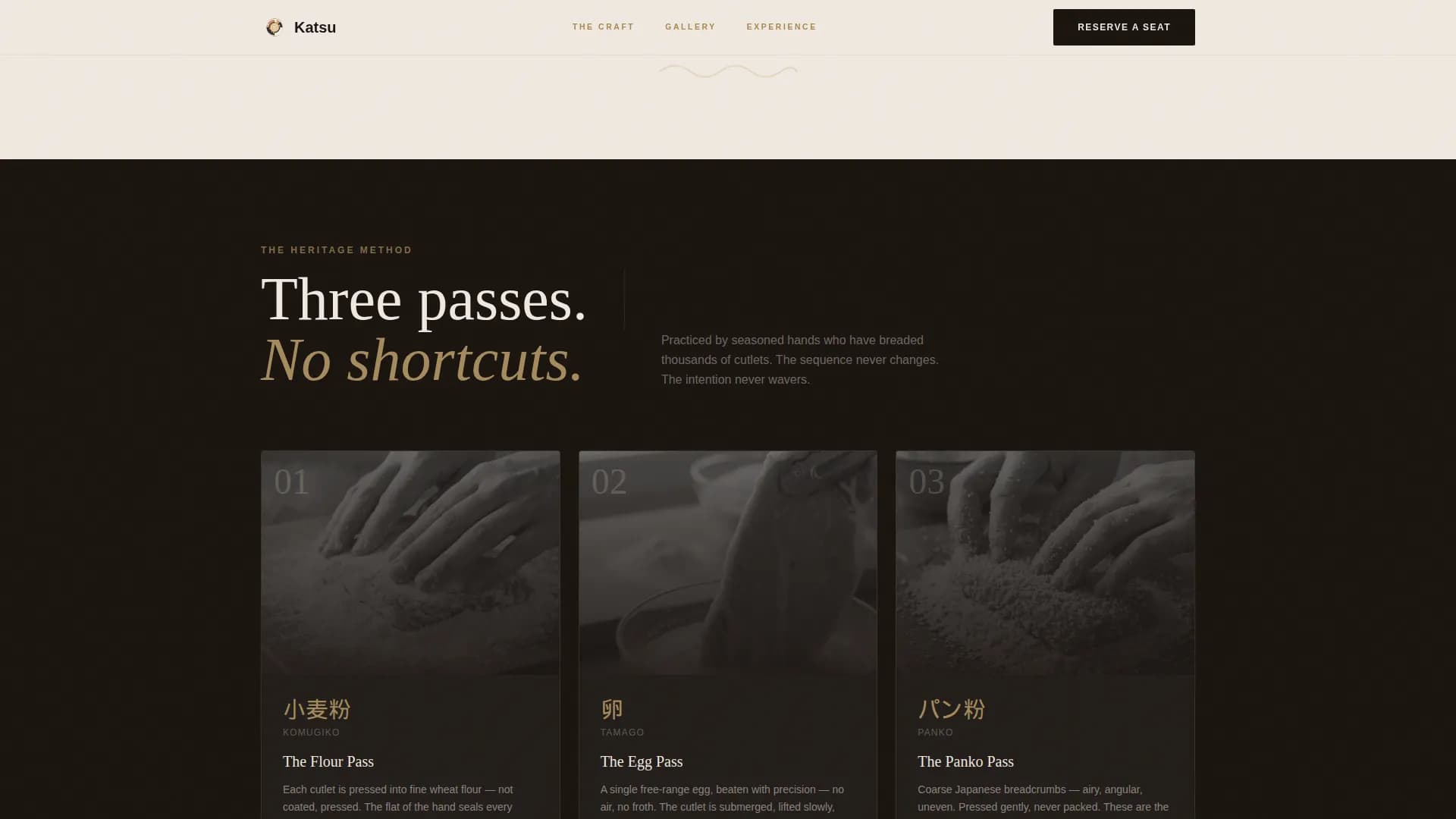 Katsu — Haute Craft Tonkatsu Restaurant Landing Page Template