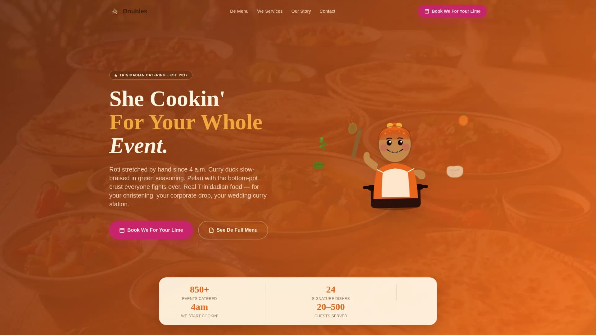 Island — Vibrant Caribbean Catering Landing Page Template
