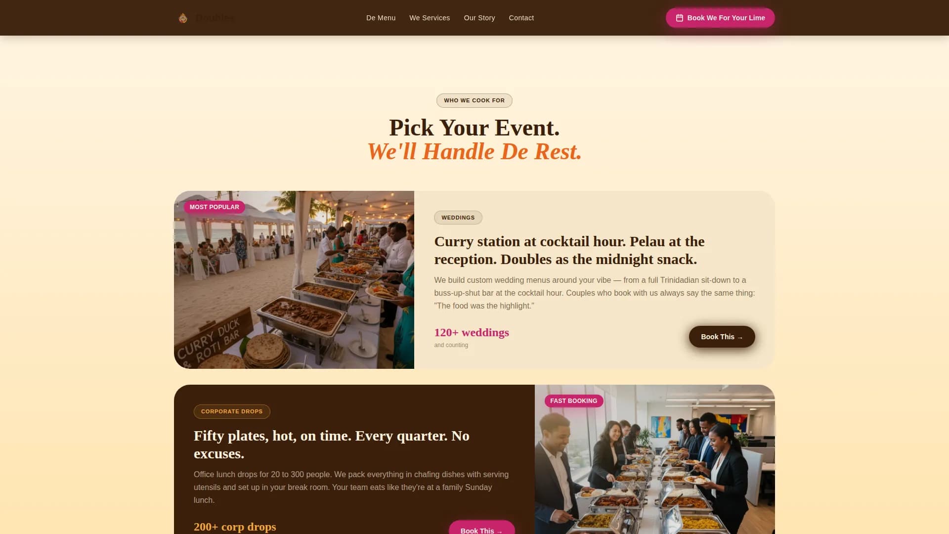 Island — Vibrant Caribbean Catering Landing Page Template
