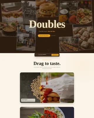 Doubles — Immersive Trinidadian Food Truck Landing Page Template