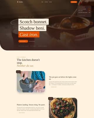 Doubles - Authentic Trinidadian Restaurant Landing Page Template