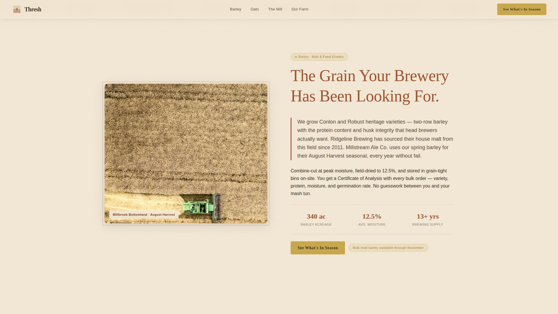 Crop & Grain Farming Specialist Professional Website Template