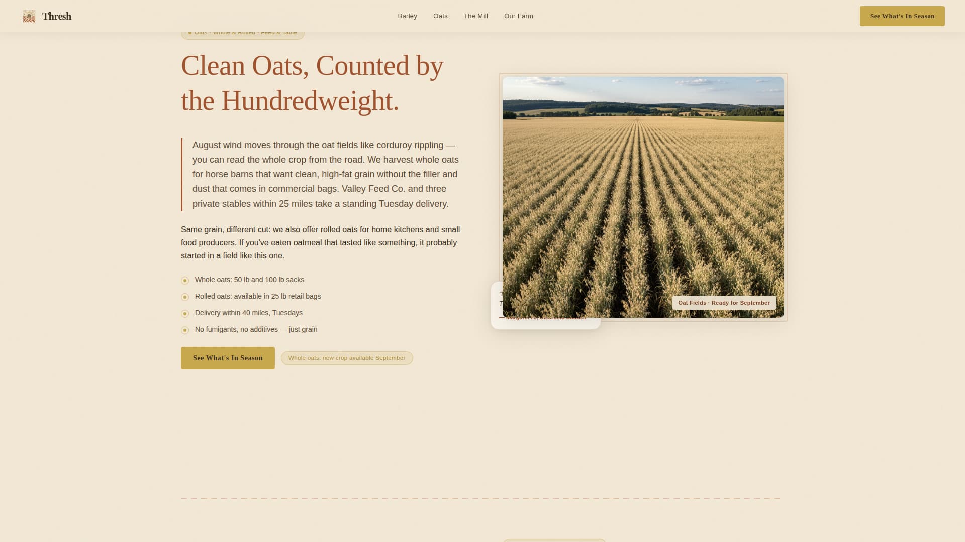 Crop & Grain Farming Specialist Professional Website Template