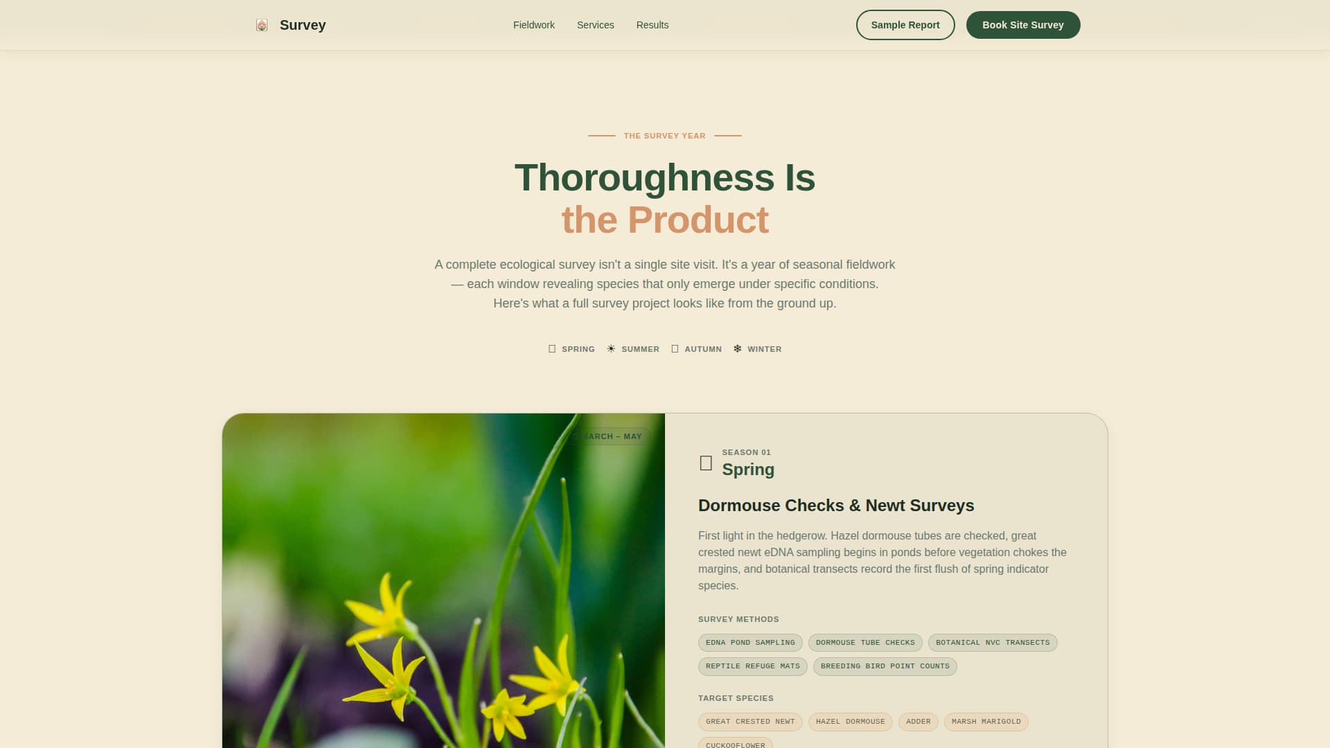 Climate & Environmental Monitoring Booking Website Template