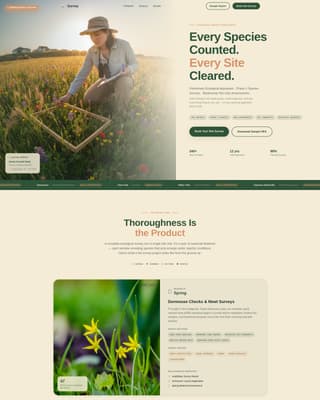 Climate & Environmental Monitoring Booking Website Template