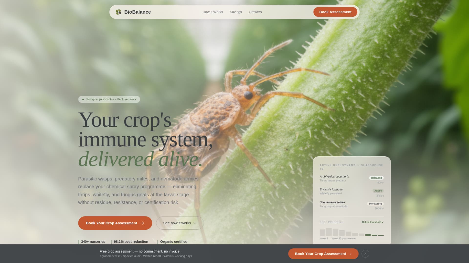 Biological - Premium Pest Landing Page Template