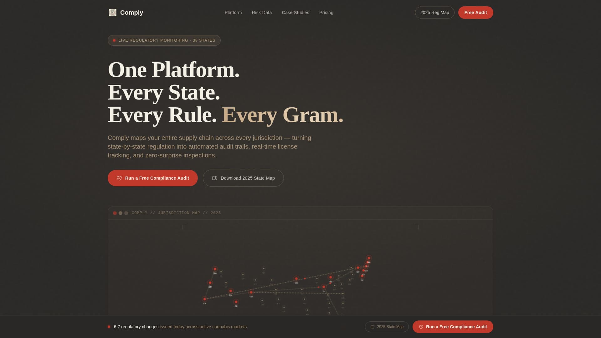 Comply - Automated Cannabiscompliance Landing Page Template Template ...