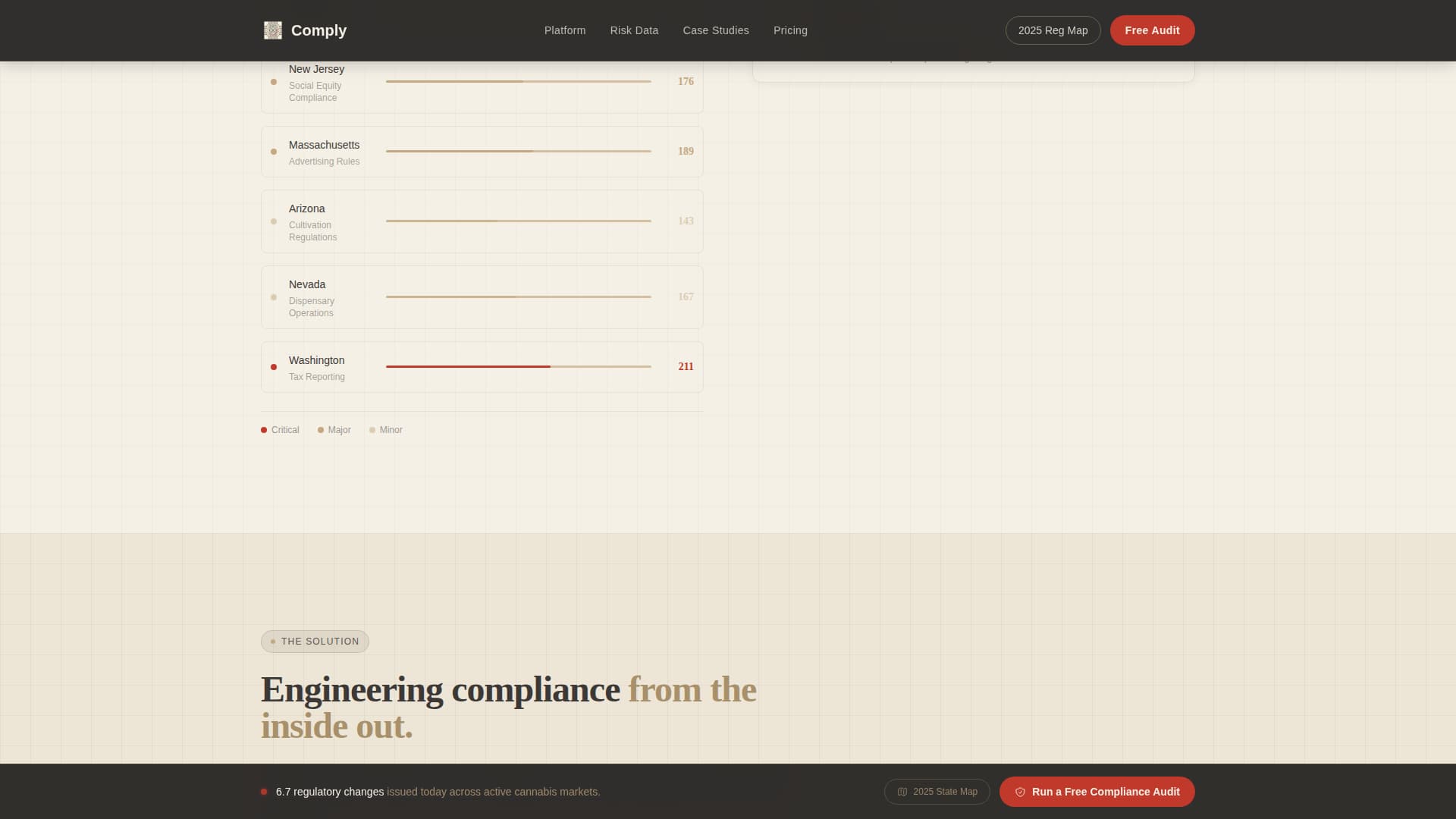 Comply - Automated Cannabiscompliance Landing Page Template