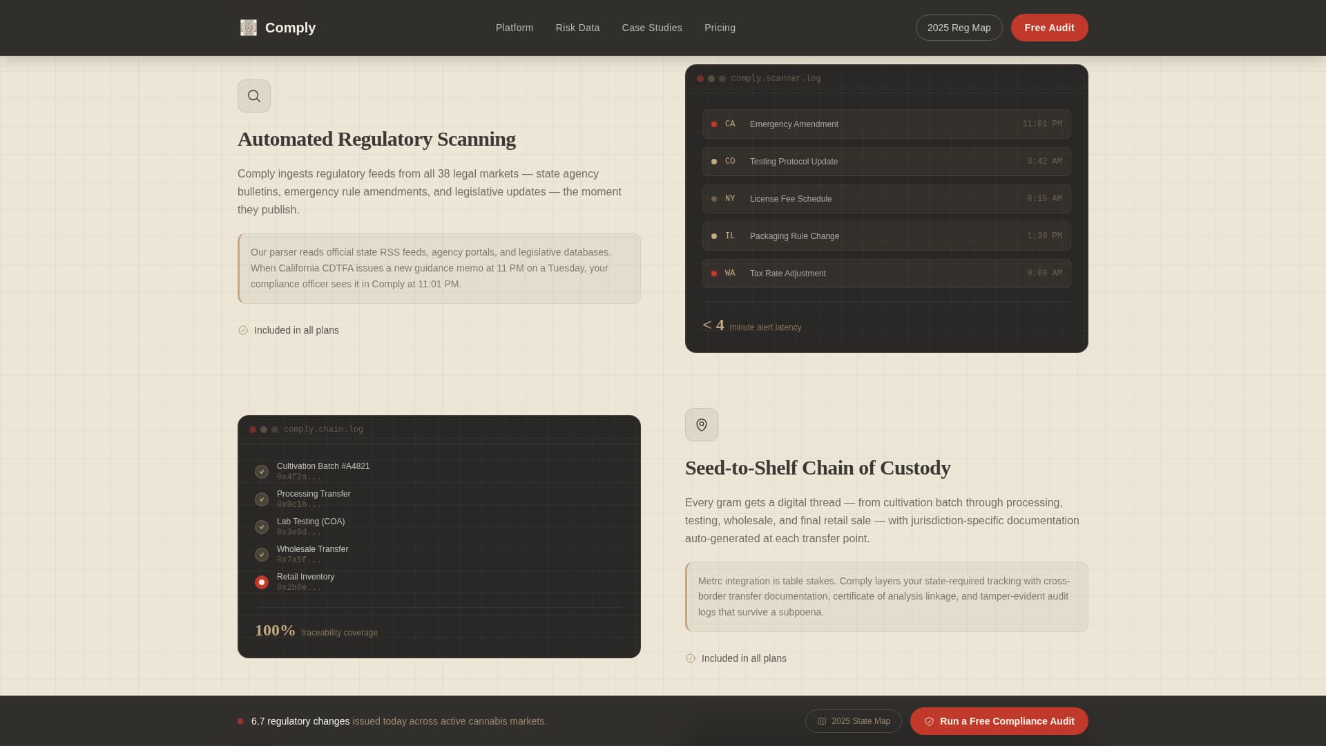 Comply - Automated Cannabiscompliance Landing Page Template Template ...