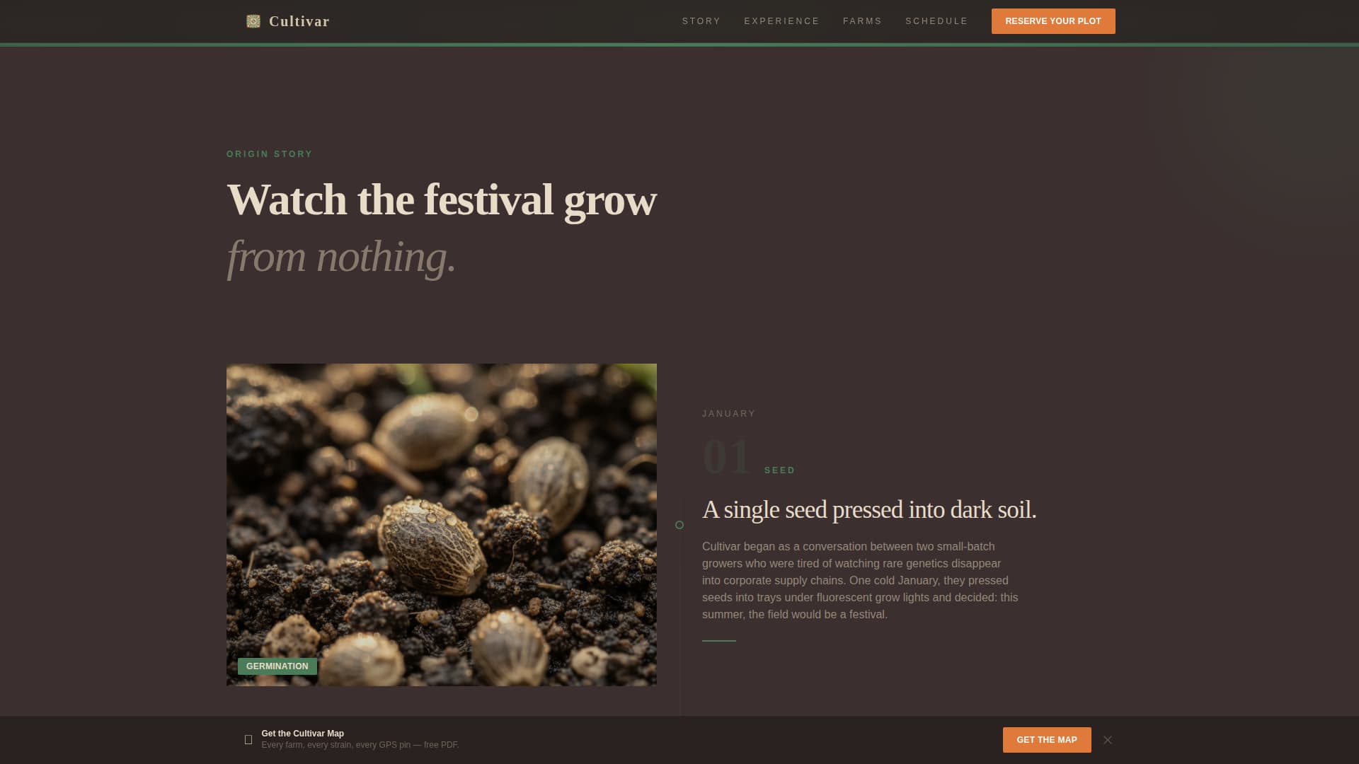 Cultivar - Immersive Cannabis Landing Page Template