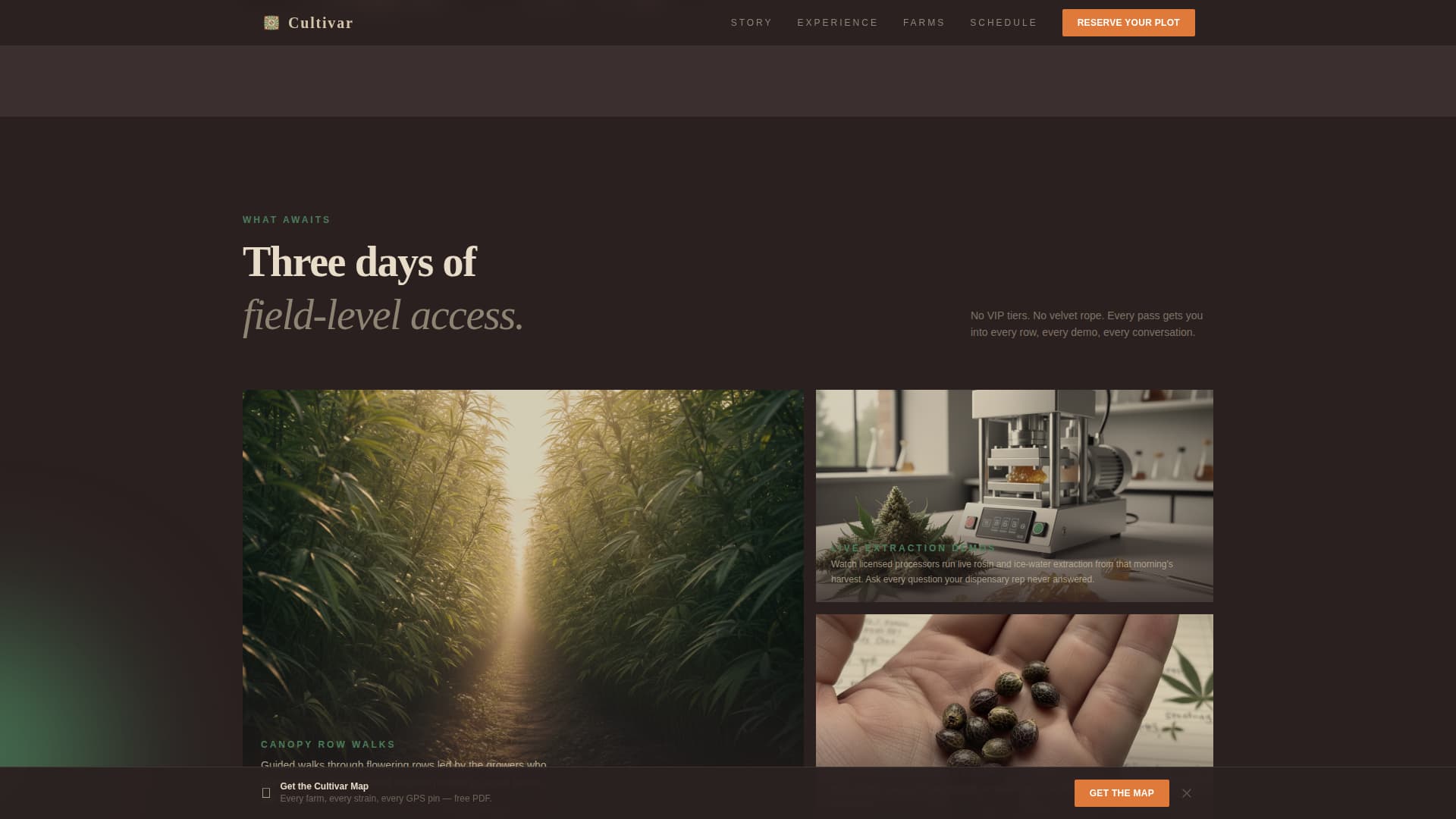 Cultivar - Immersive Cannabis Landing Page Template