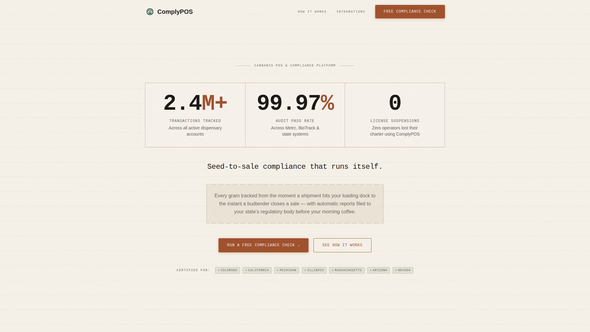 Comply - Trusted Dispensary Landing Page Template