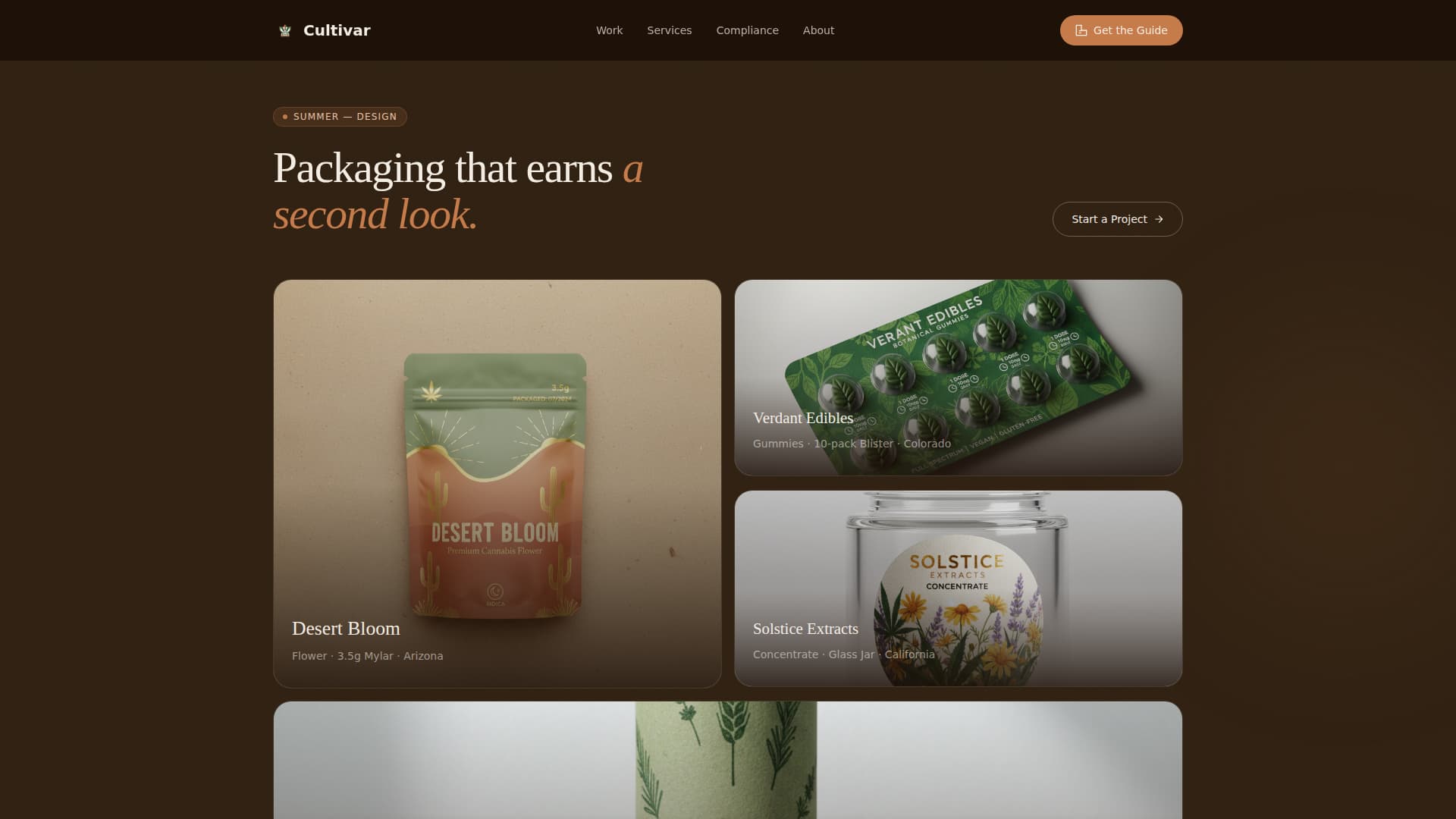 Cultivar - Botanical Cannabis Landing Page Template