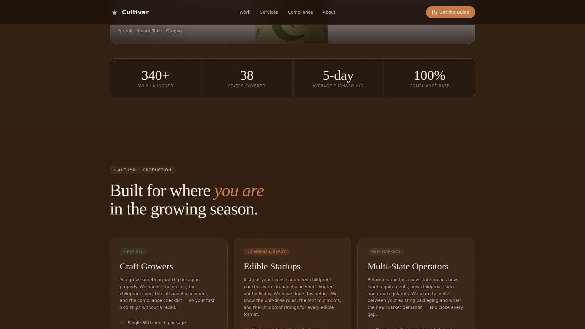 Cultivar - Botanical Cannabis Landing Page Template