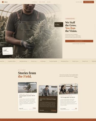 Cannabis - Highconverting Staffing Landing Page Template