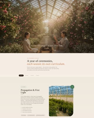 Cultivar - Immersive Wellness Landing Page Template