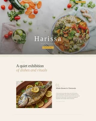 Harissa - Tunisian Restaurant Gallery Landing Page Template