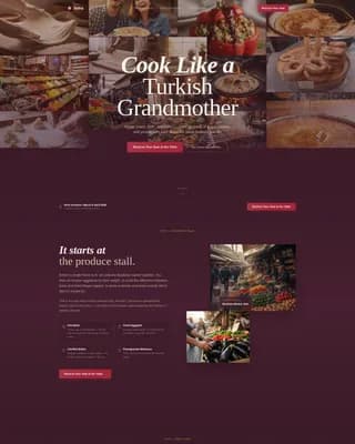 Sofra — Immersive Turkish Cooking Class Landing Page Template