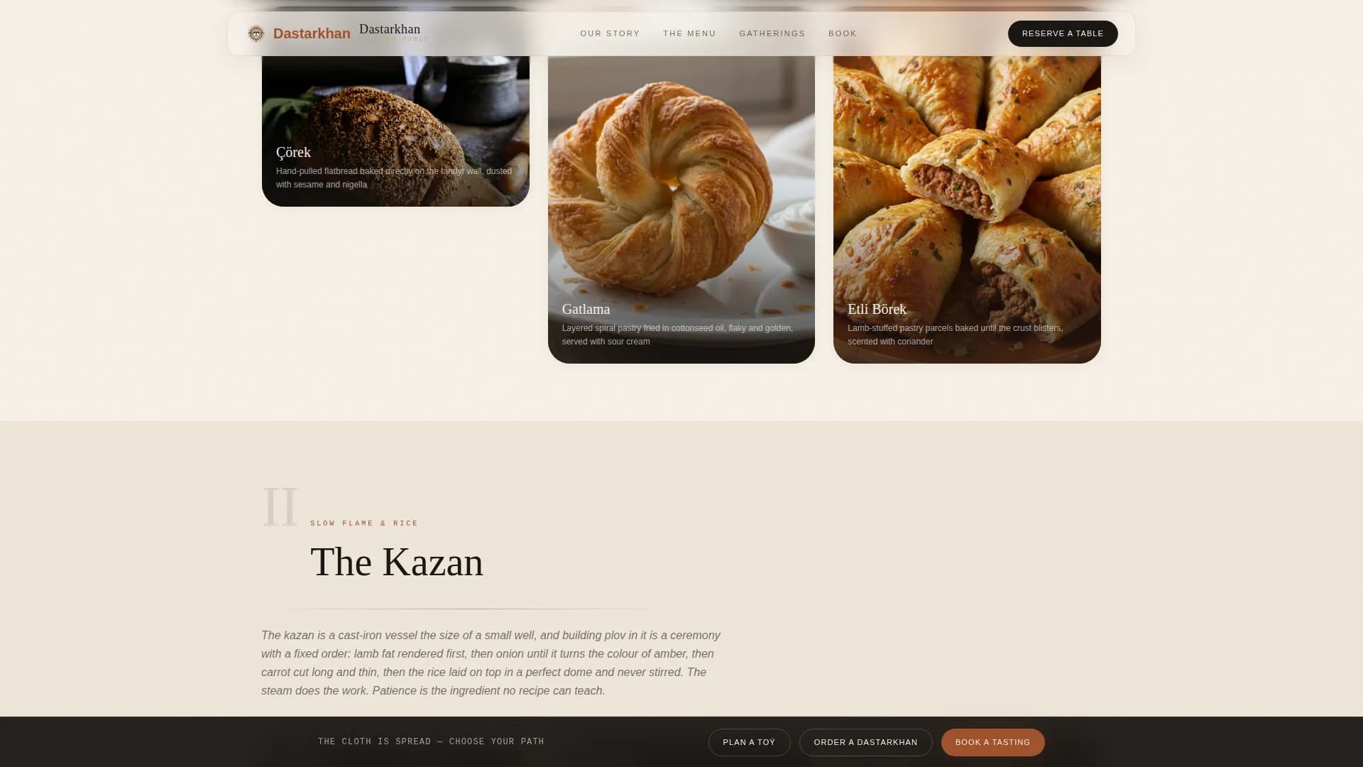 Caravan — Luxury Turkmen Catering Landing Page Template