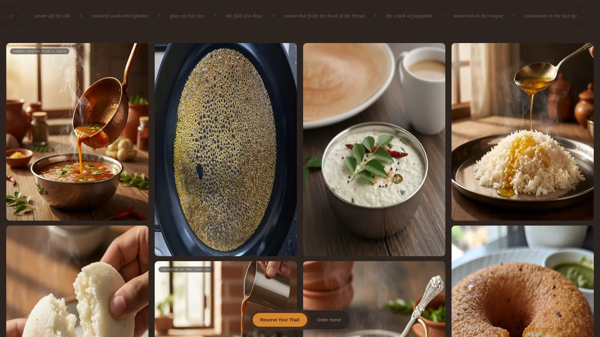 Taste — Serene Udupi Restaurant Landing Page Template