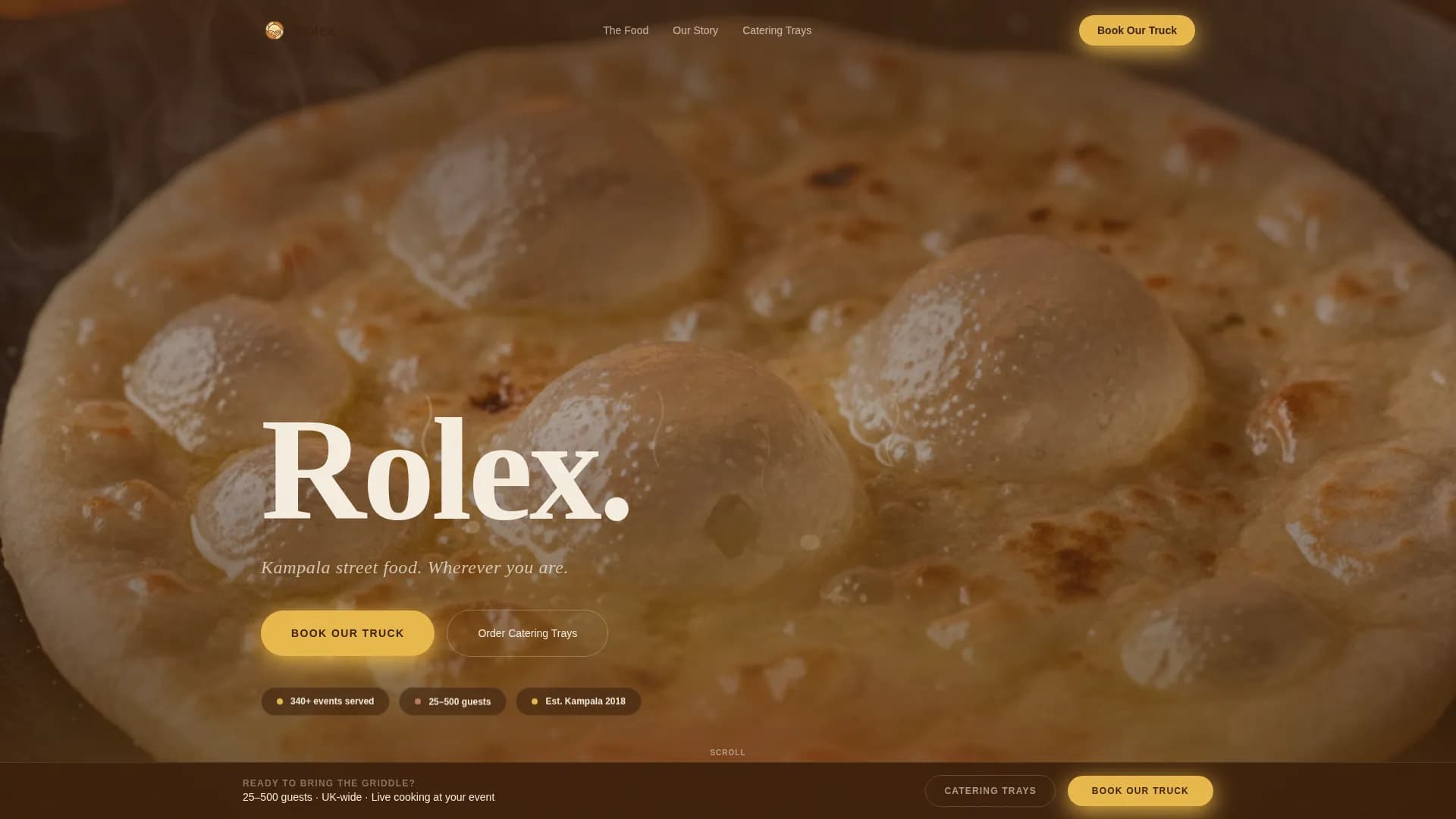 Rolex — Kampala Street Food Truck Landing Page Template