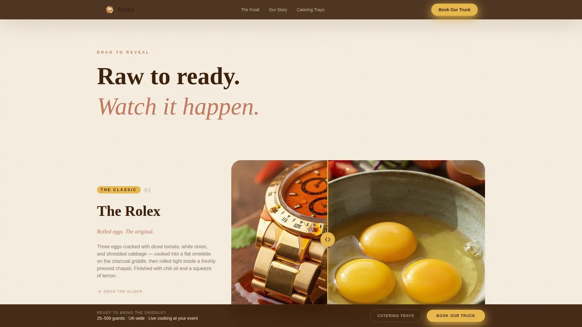 Rolex — Kampala Street Food Truck Landing Page Template