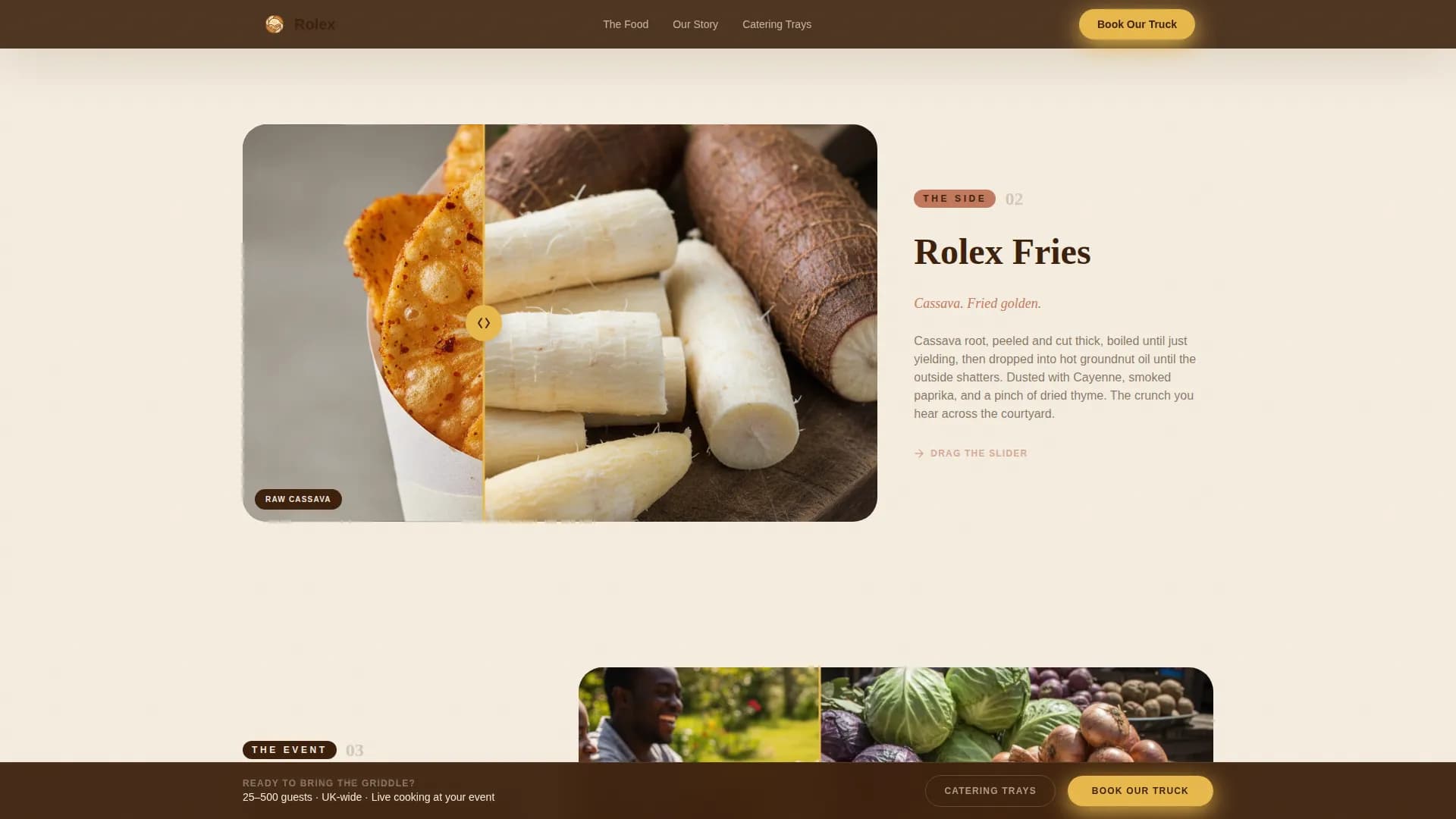 Rolex — Kampala Street Food Truck Landing Page Template