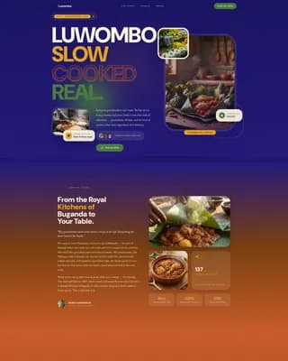 Luwombo - Authentic Ugandan Restaurant Landing Page Template