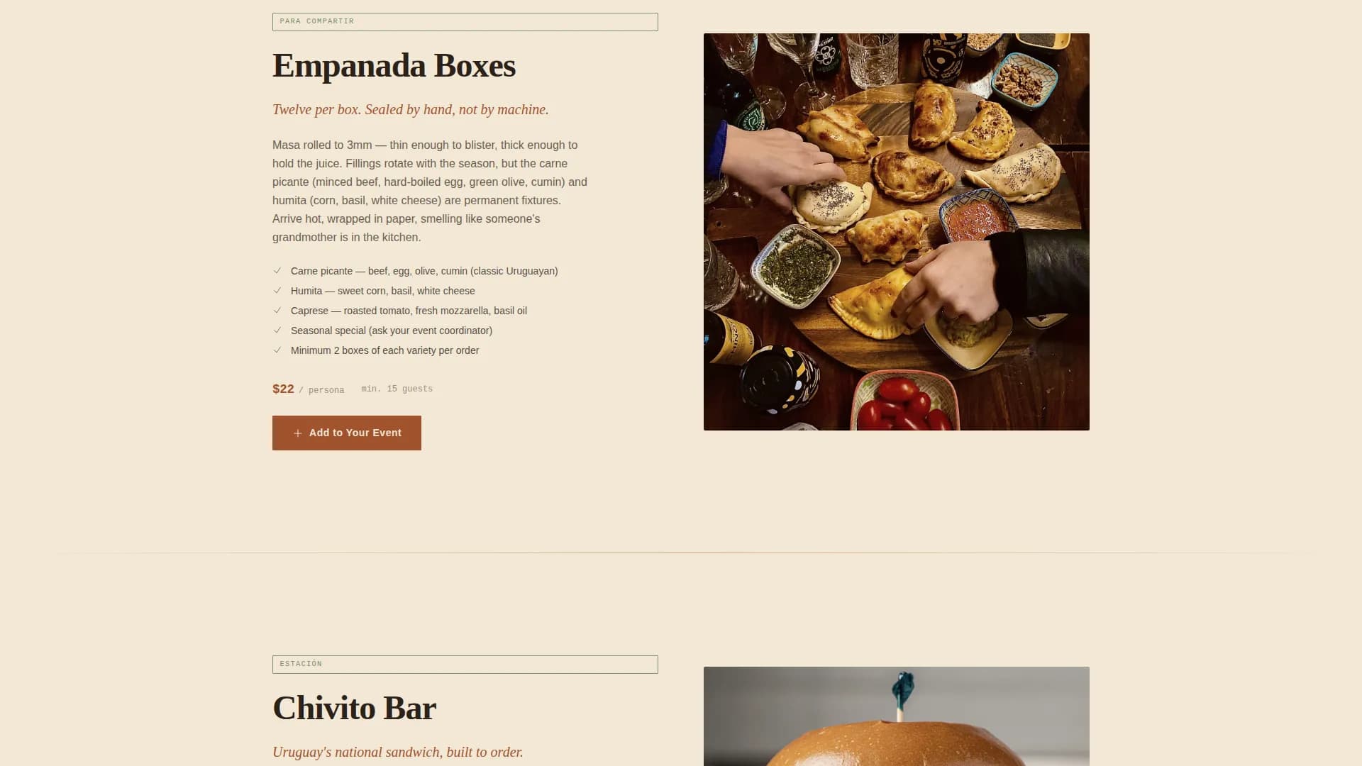 Parrilla — Slow Fire Uruguayan Catering Landing Page Template