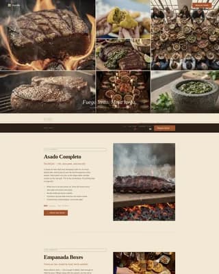 Parrilla — Slow Fire Uruguayan Catering Landing Page Template