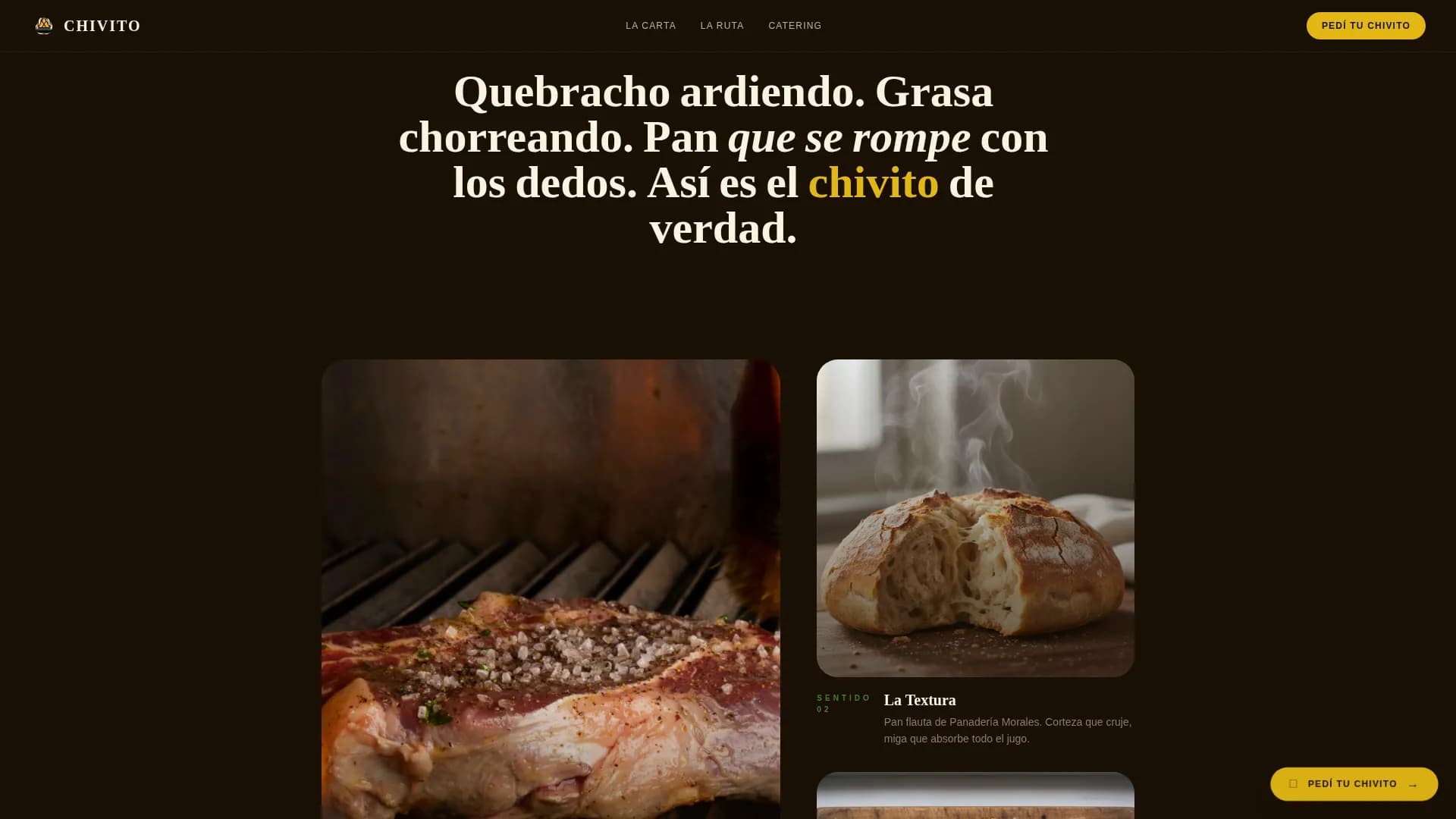 Chivito — Premium Uruguayan Restaurant Landing Page Template