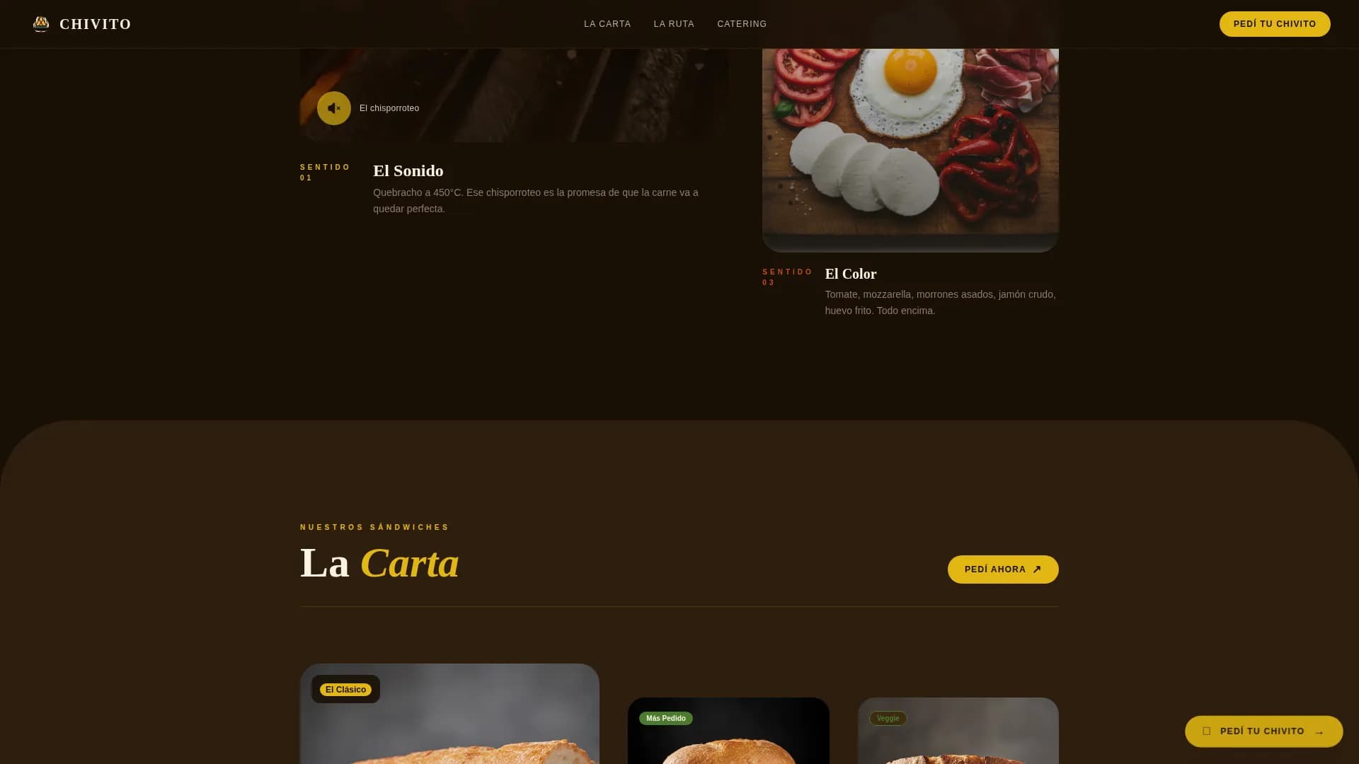 Chivito — Premium Uruguayan Restaurant Landing Page Template