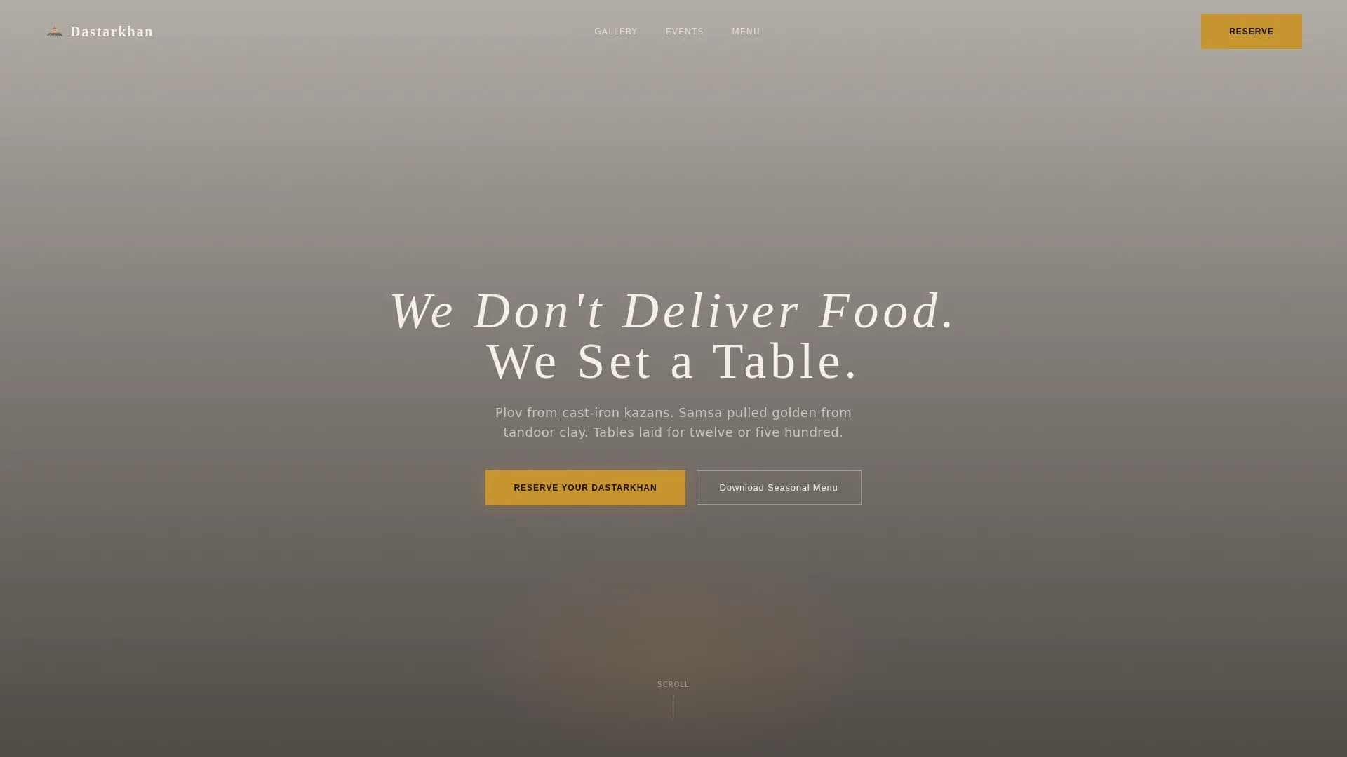 Dastarkhan — Uzbek Catering Registration Landing Page Template