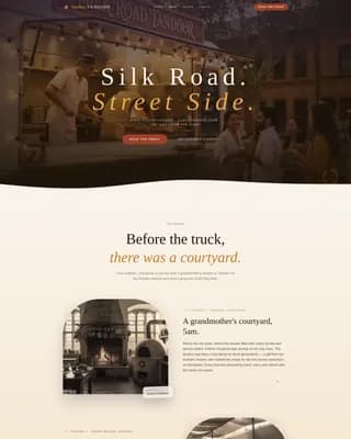 Tandoor — Authentic Silk Road Food Truck Landing Page Template