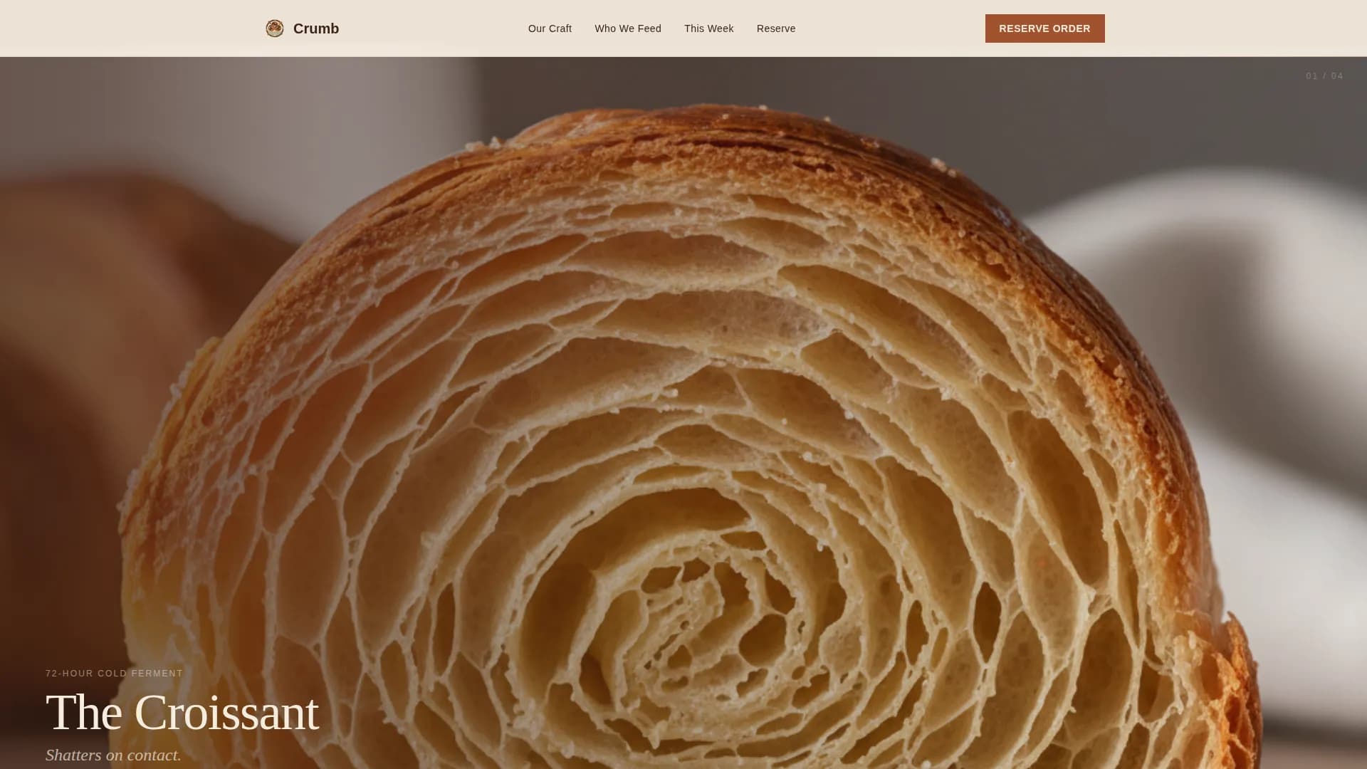 Crumb — Artisan Vegan Confectionery Landing Page Template