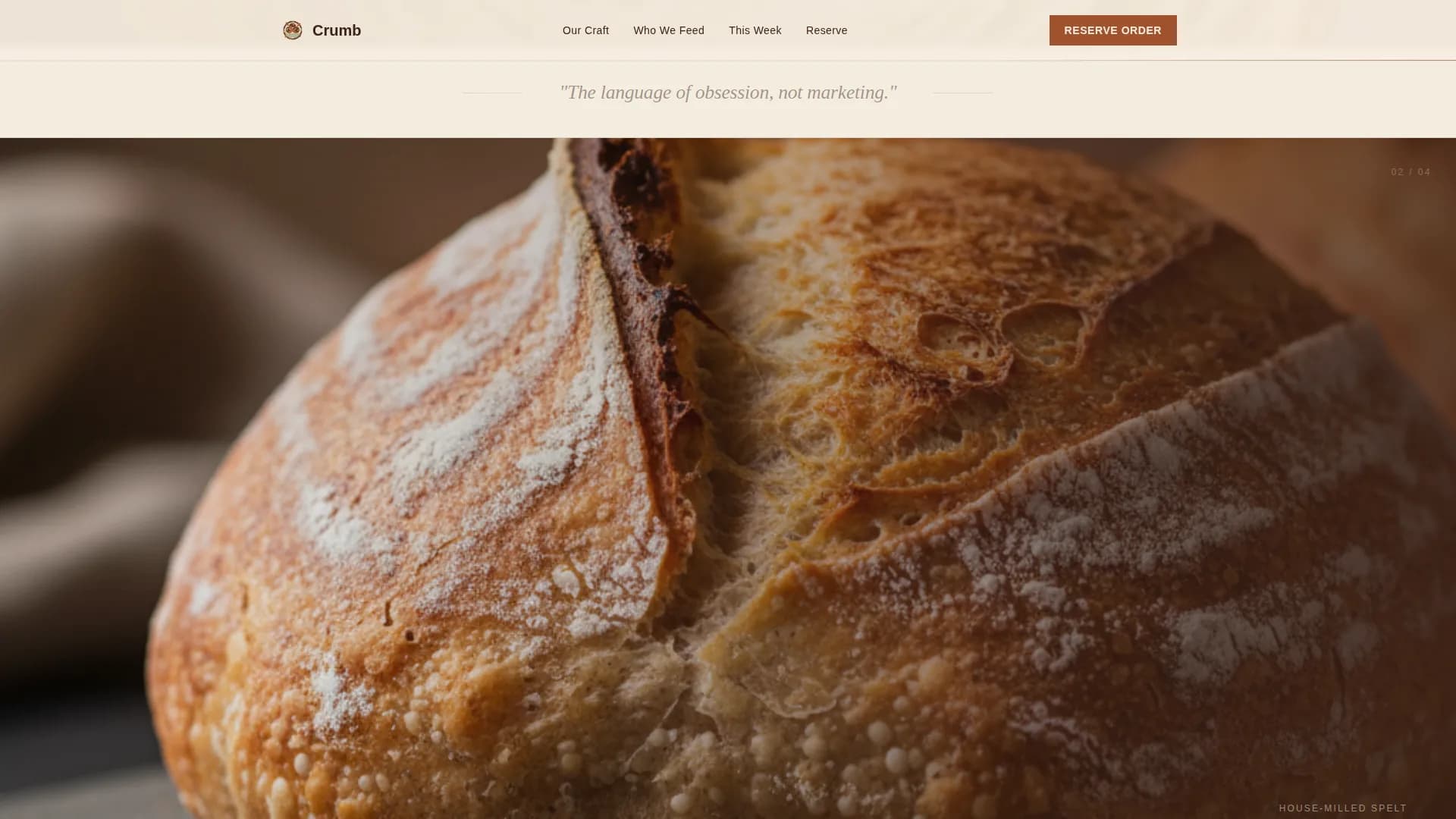 Crumb — Artisan Vegan Confectionery Landing Page Template