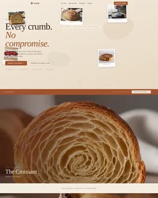 Crumb — Artisan Vegan Confectionery Landing Page Template