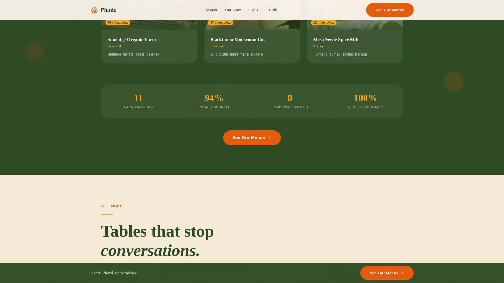 Plant - Organic Vegan Catering Landing Page Template