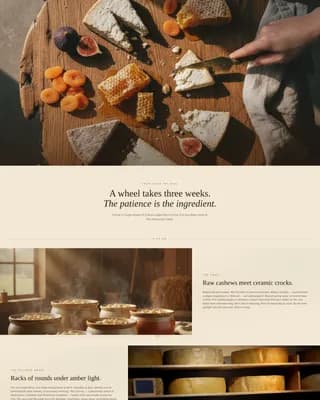 Culture — Artisan Vegan Dairy Landing Page Template
