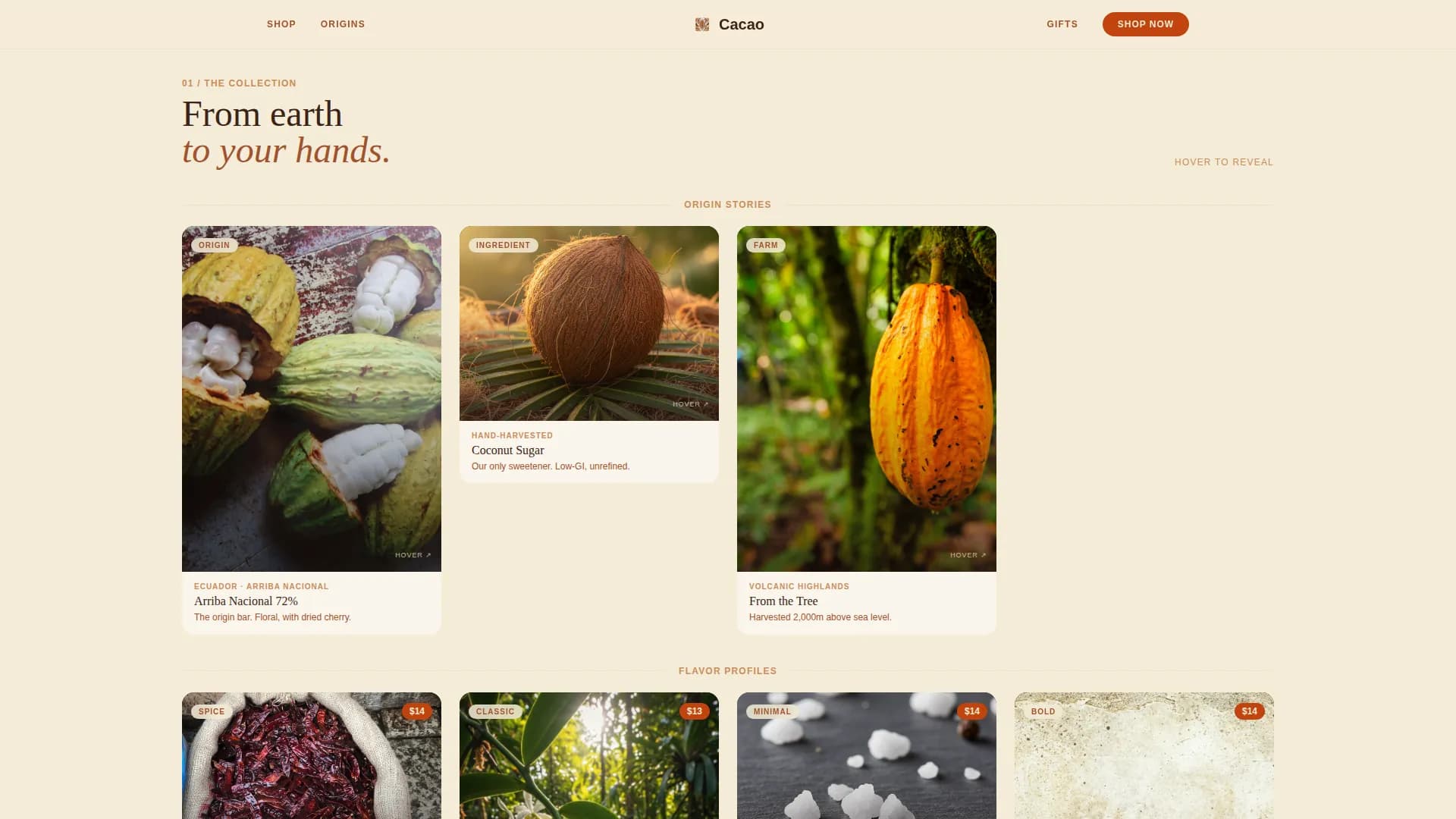 Cacao — Elevate Ethical Chocolate Landing Page Template