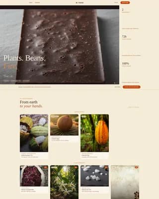 Cacao — Elevate Ethical Chocolate Landing Page Template