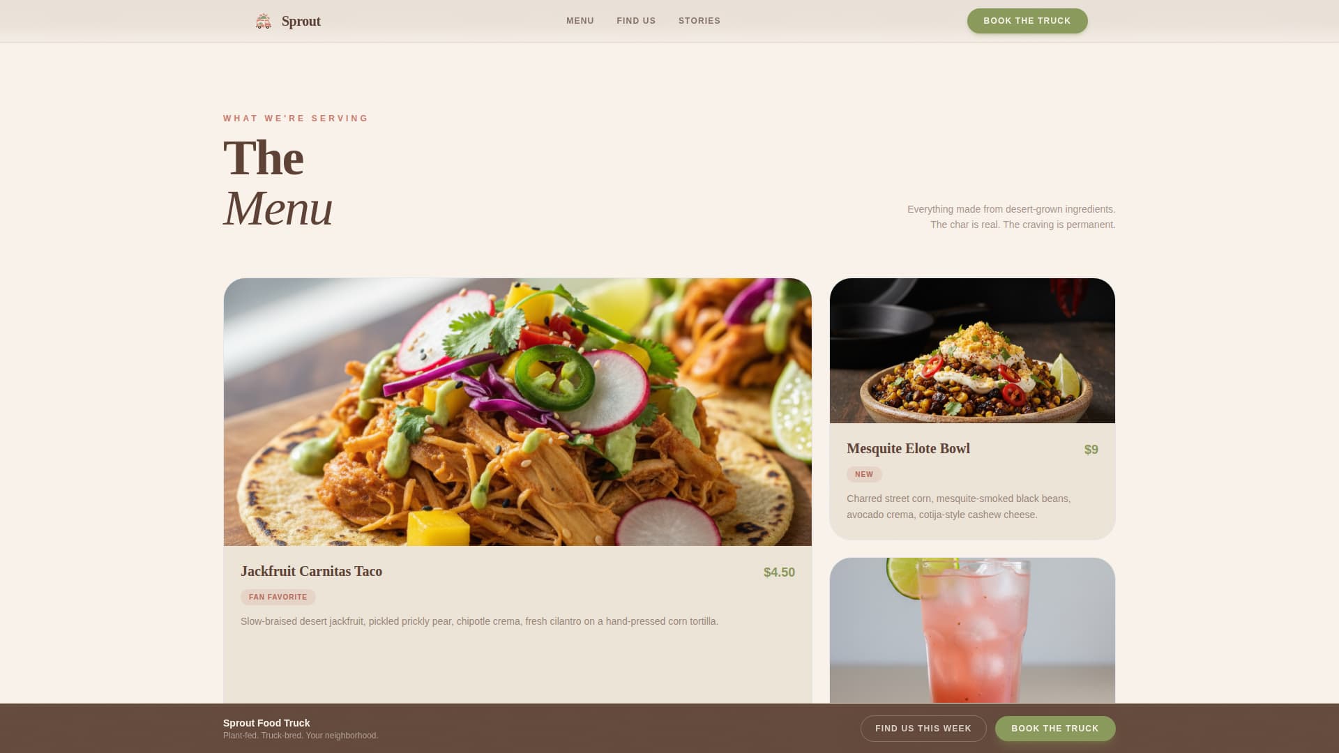 Food Truck & Mobile Kitchen Booking Website Template