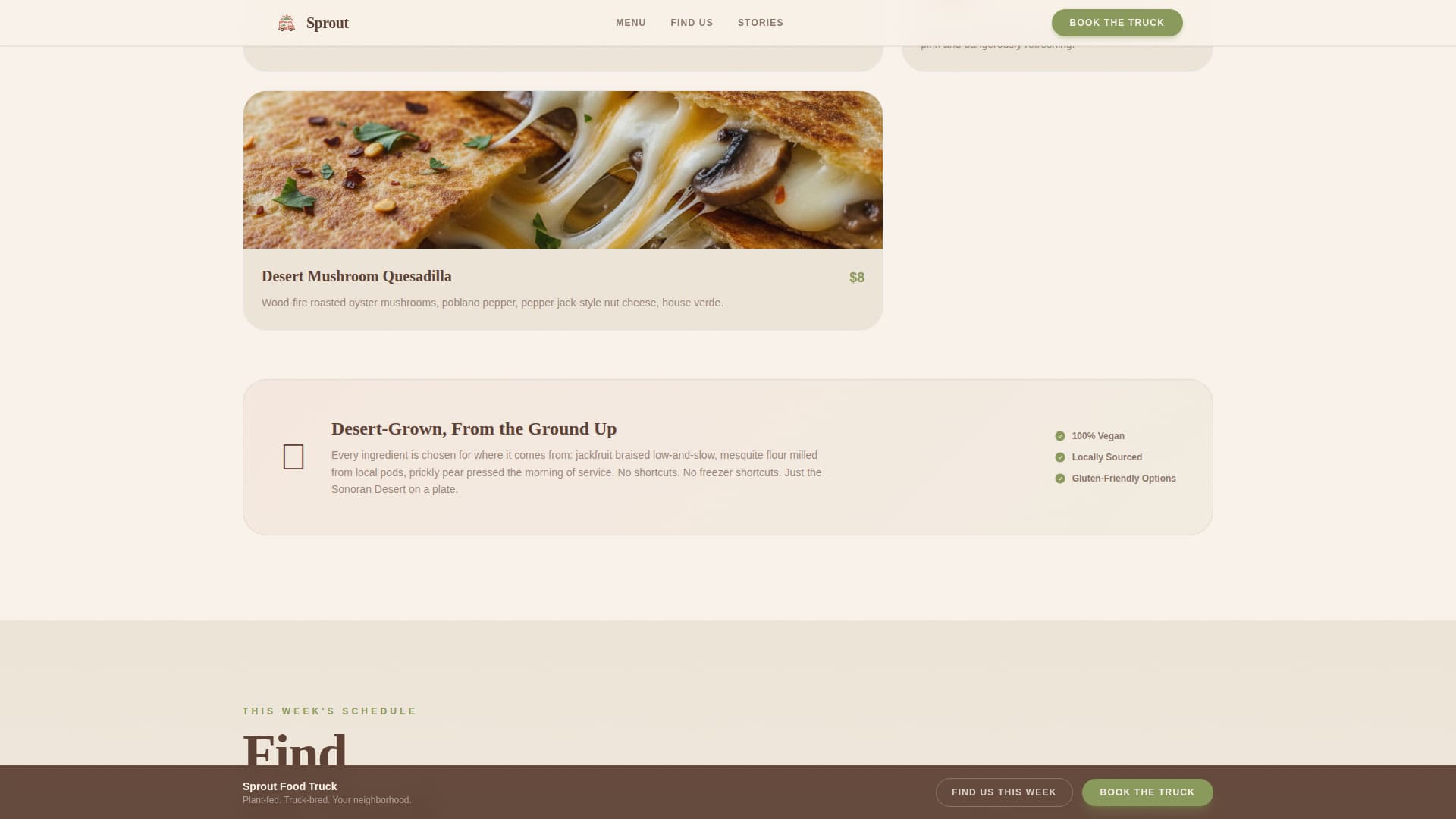 Food Truck & Mobile Kitchen Booking Website Template